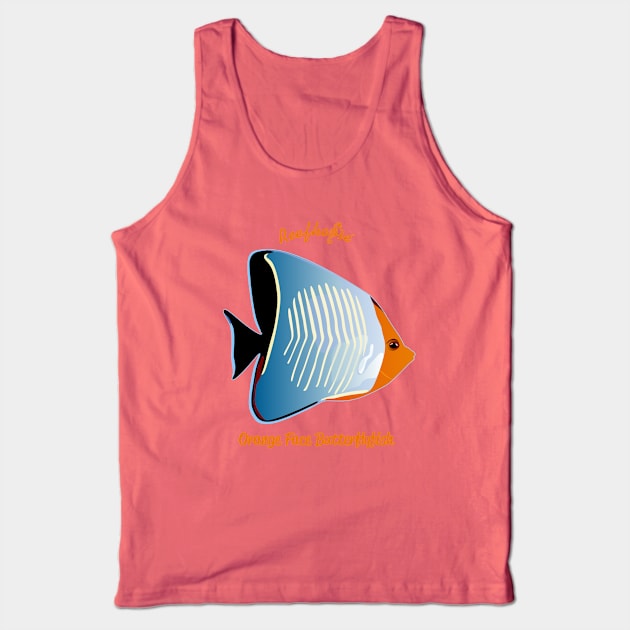 Orange Face Butterflyfish Tank Top by Reefhorse